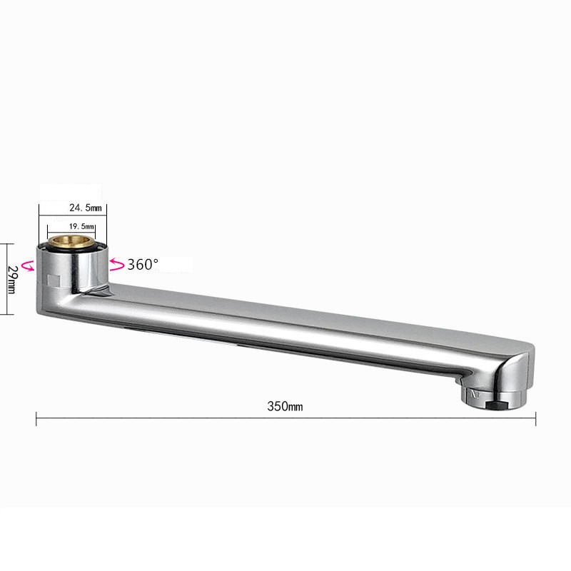 Aço inoxidável Kitchen Faucet Extension Pipe, Banheira