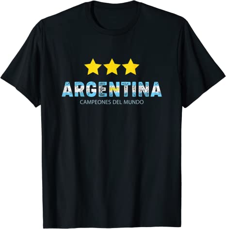 Argentinien 3 Sterne Argentinischen Flagge Tres Estrellas Drei Sterne T-Shirt Beste Ziege der Jahr Immer Graphic Tee Gedenk Geschenke – Detail 7