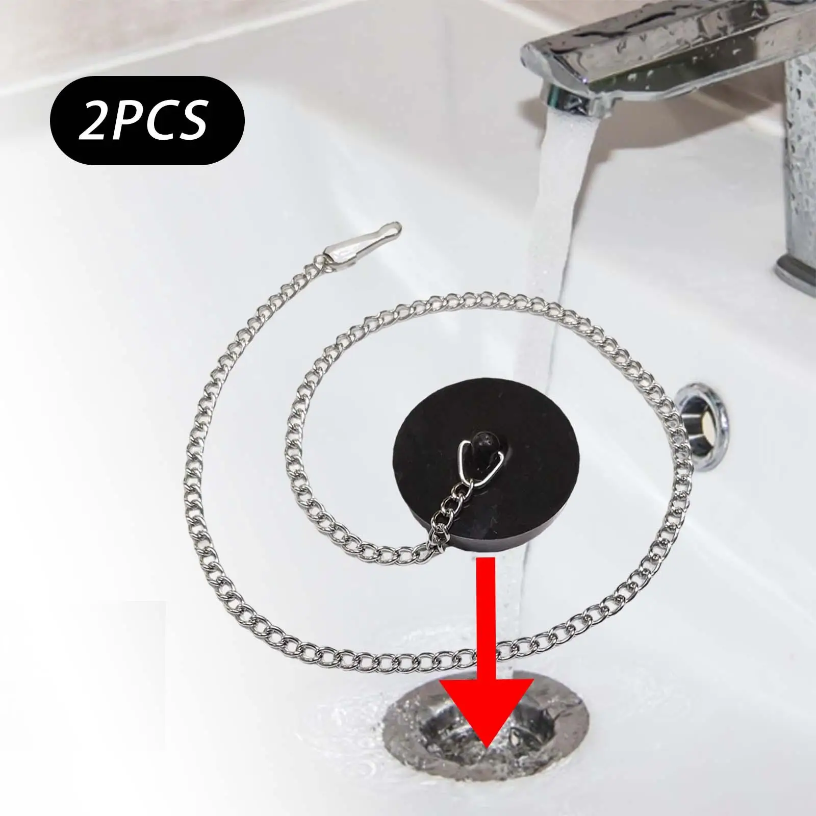 Bath Tub Drain Stopper Diameter 1.80inch-1.65inch Seal Drain Stopper Drain Plug for Sink for Bathroom Kitchen Tub Laundry Hotel