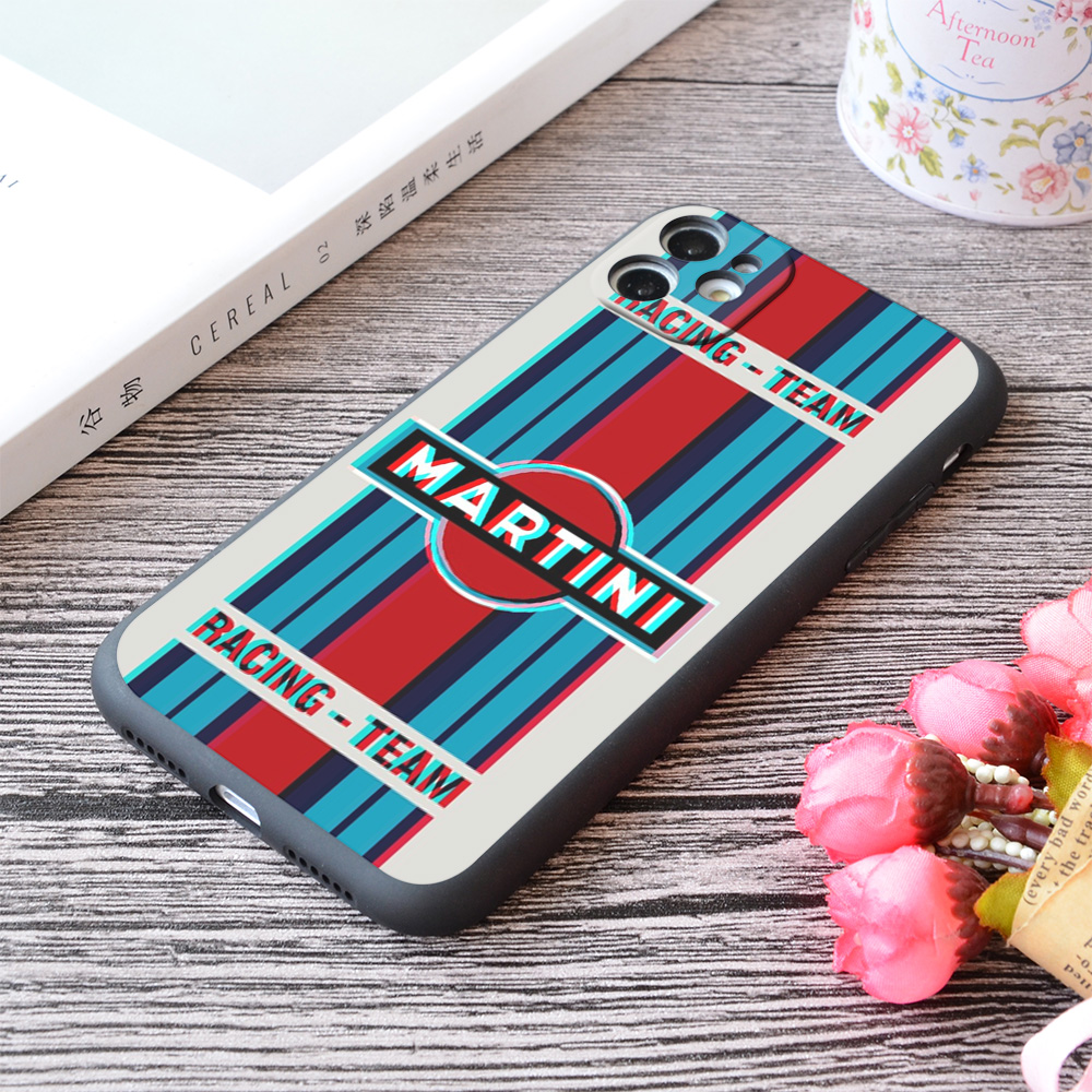 motorola one 5g ace phone case Martini Pattern Print Soft Silicone Matt iPhone Case For Apple 11 Pro Max Series Carbon Fiber Racing Stripes No7 No23 70 F1 moto g stylus 5g case