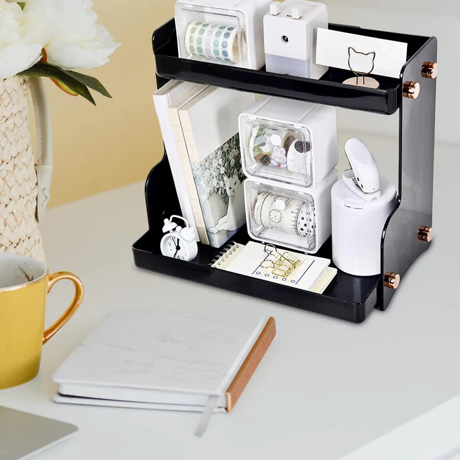 Makeup Display Stationery Supplies Stand Desktop Organizer Kitchen Spice Rack for Bedroom Household Livingroom Bathroom Office