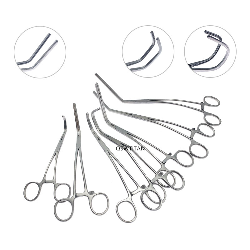 Atraumatic Jaw Tips Vascular Clamps Aortic Exclusion Clamp stainless steel Cardiovascular surgical instruments