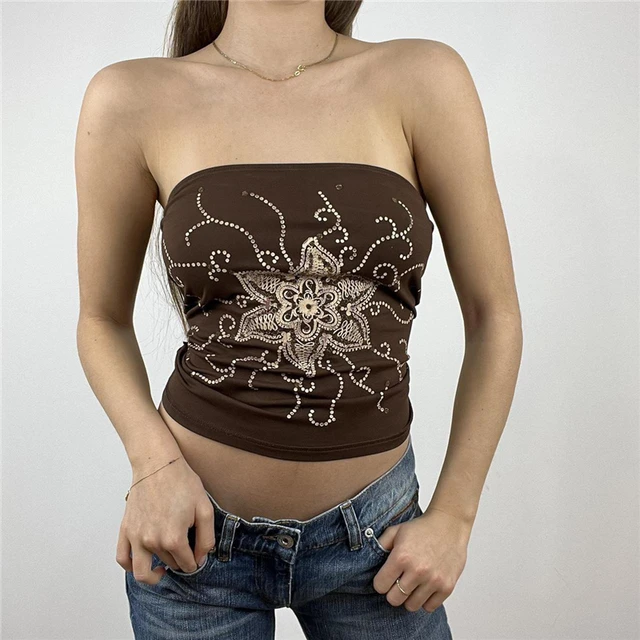  Corset Tops for Women, Strapless Sexy Y4K Bustier