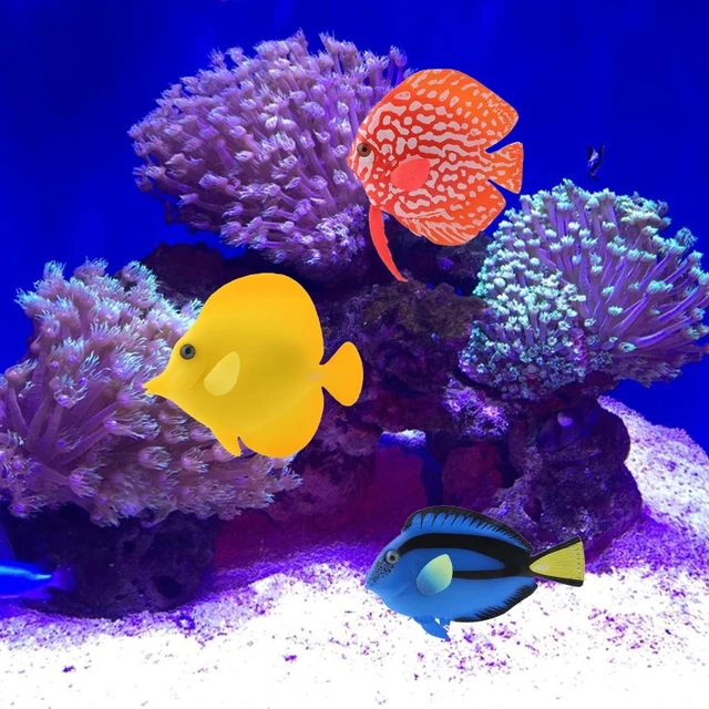 Pesce in Silicone artificiale per acquario che si muove con pesci finti  galleggianti Drop Shipping - AliExpress