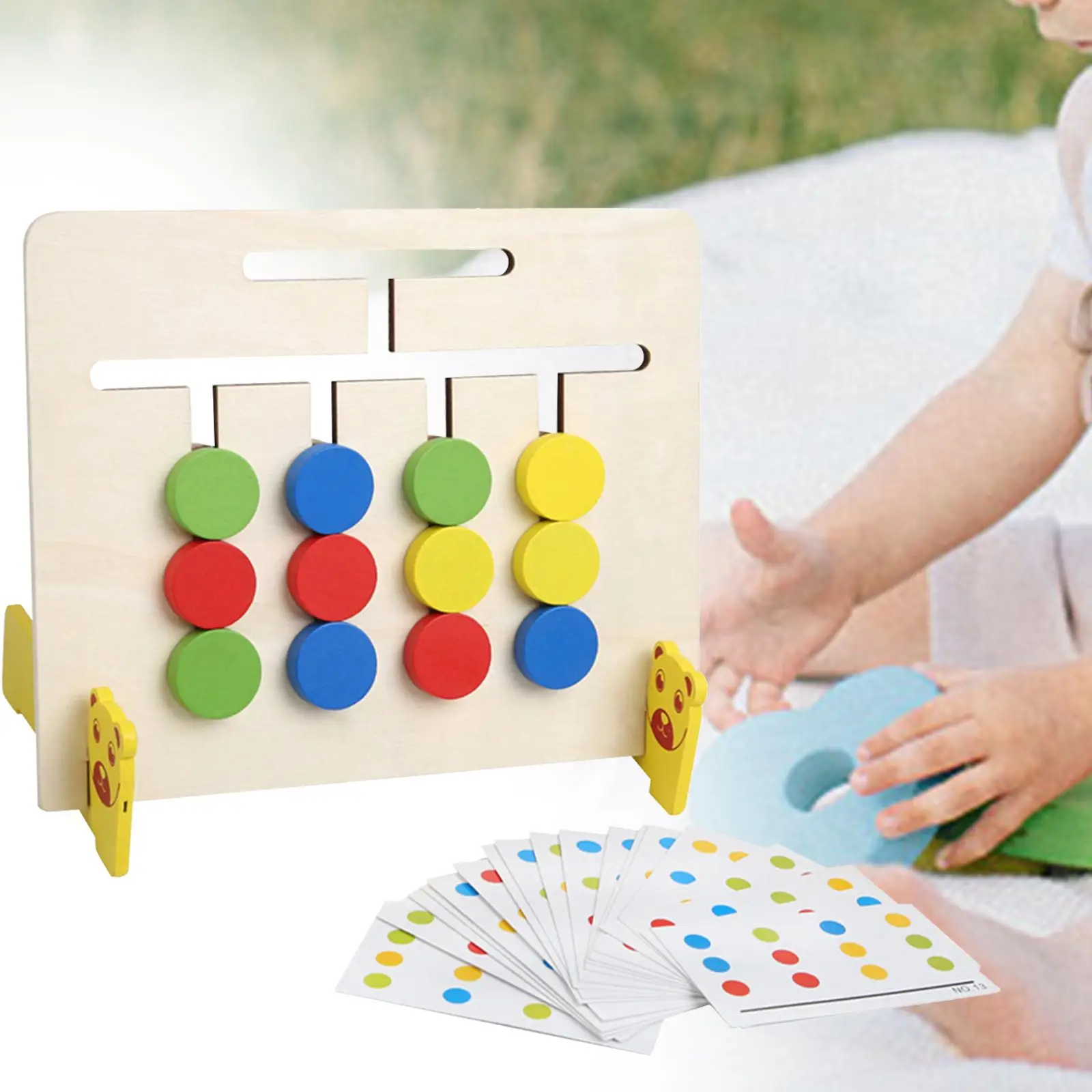 Montessori Moving Puzzle Board Matching Color Recognition for Children