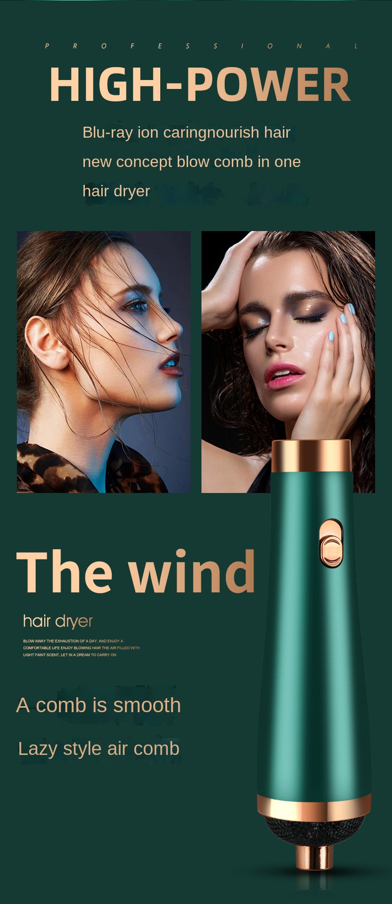 Seco e Molhado Secador de Cabelo Pente de ar Duplo-uso Quente Três-em-um Automático Curling Cabelo Reto Perm 110v 2 Weddings & Events