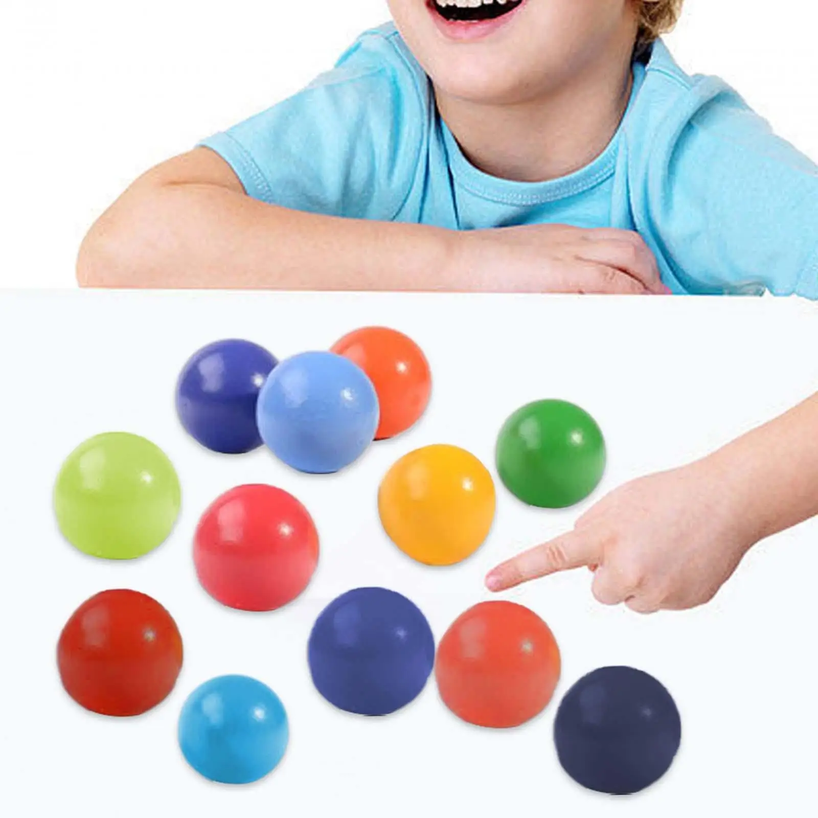 12x Montessori Multicolored Ball Set Birthday Gifts Ball Educational Counting Toy for Girls Age 3 4 5 6 Children