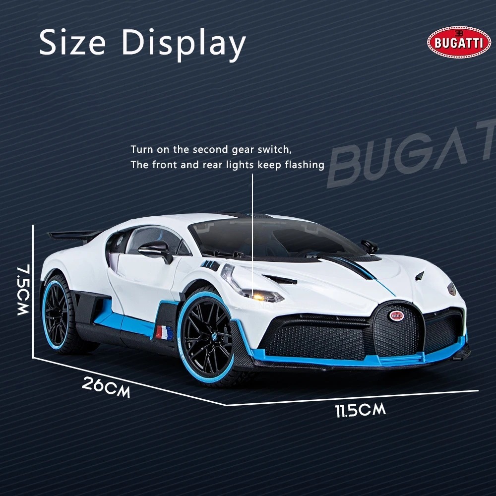 Модель игрушечного автомобиля Bugatti DIVO, модель литая автомобиля со  звуком, модель большой масштаб, коллекционная игрушка для мальчиков на день  рождения, 1/18 | AliExpress