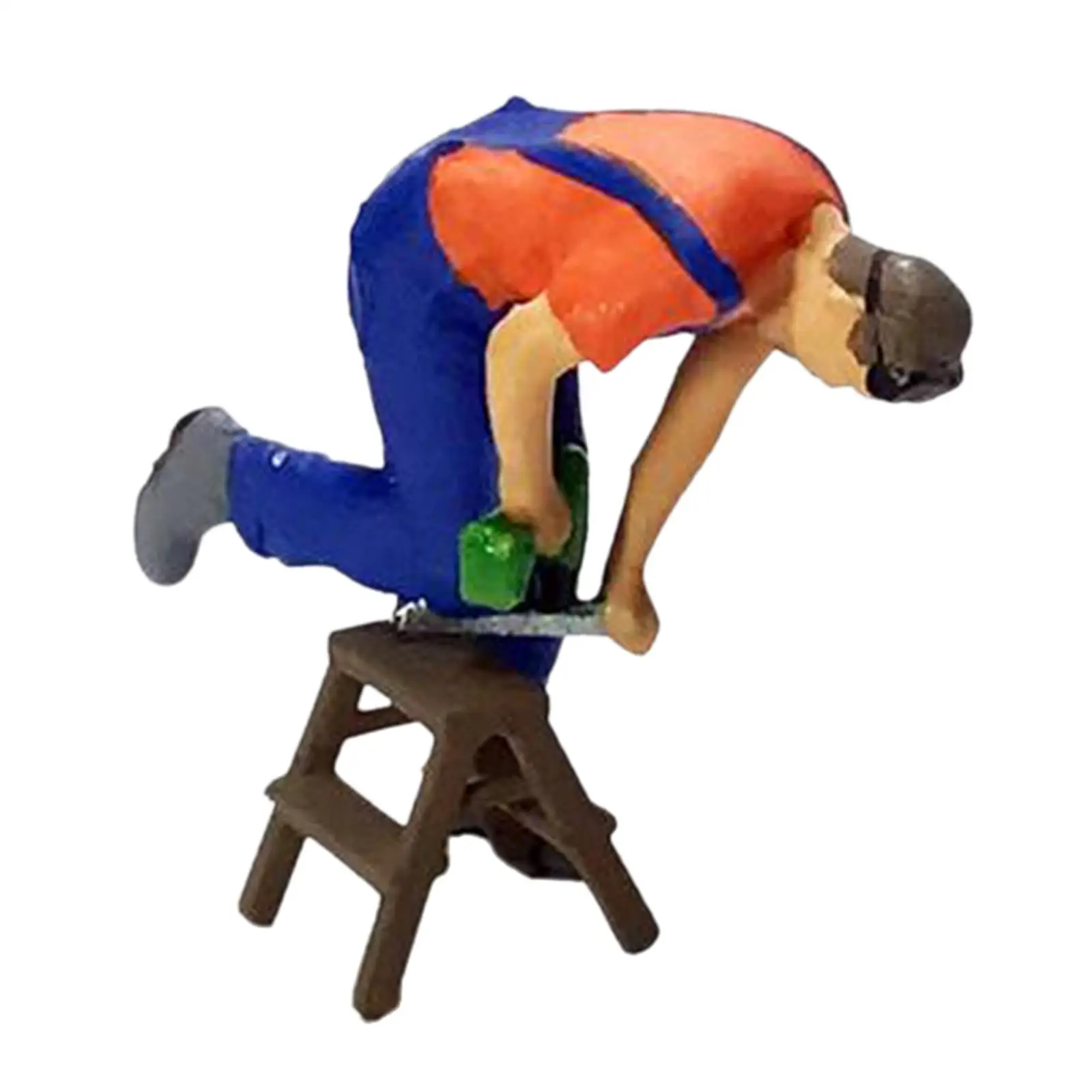 Hand Painted 1/87 People Figure Collectibles Scenery Model Train Scenes Repairman Character