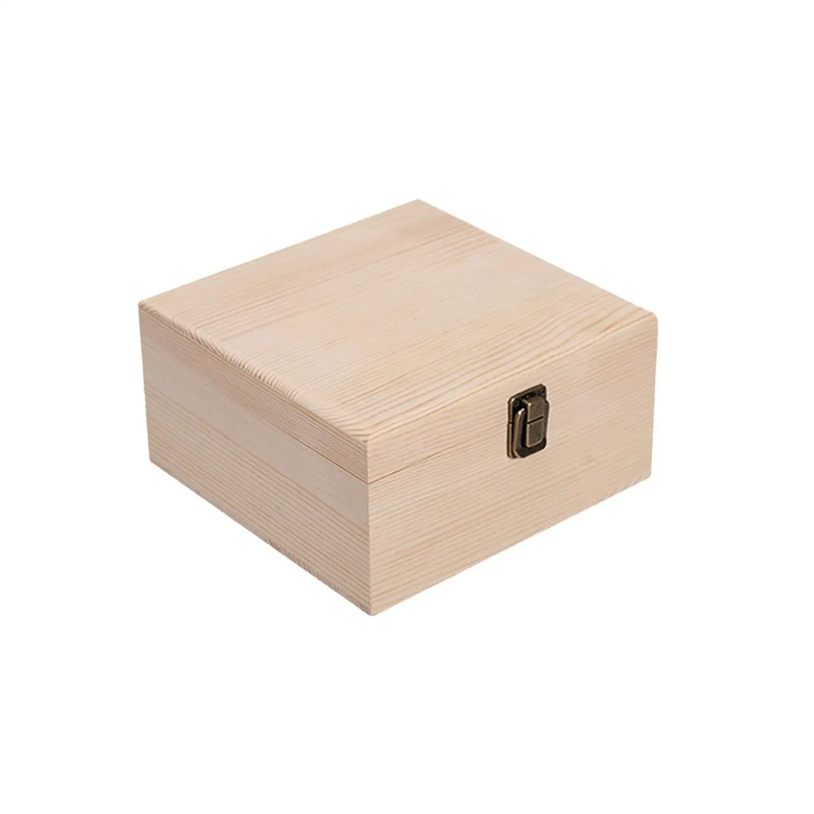 Wooden Storage Box Portable Unfinished Gift Box Organizer Keepsake Box for Trinket Home Decoration Art Hobbies Valentine`s Day