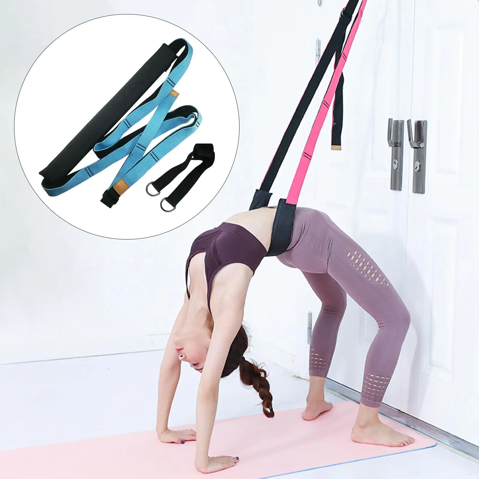 Leg Stretcher Strap Flexibility Trainer Backbend Assist Training Belt Fitness for Dance Aerial Ballet Gymnastics Lower Waist