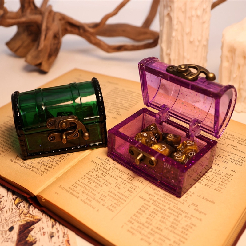 Diy Epoxy Crystal Treasure Box Dice Storage Box Silicone Mold For