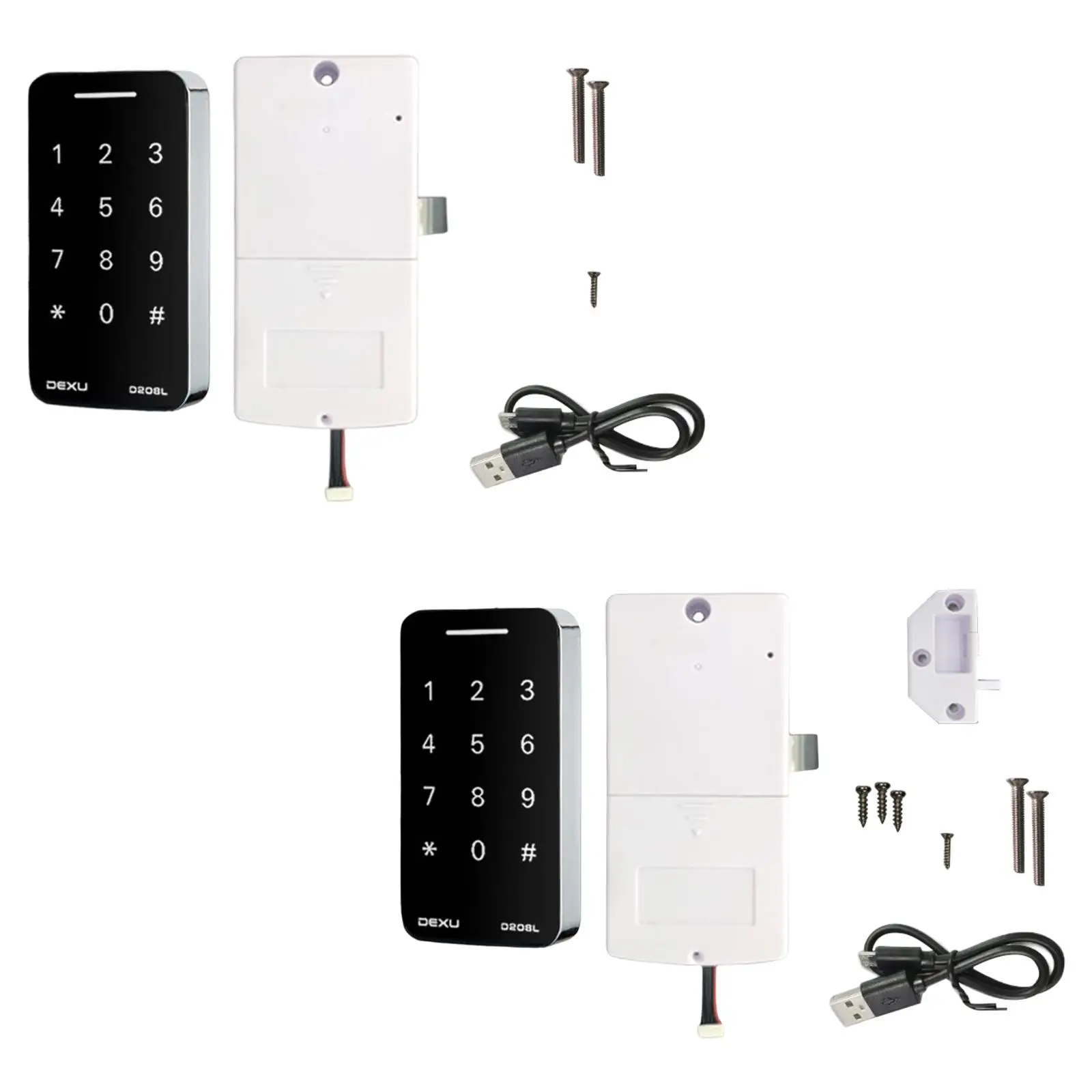 Electronic Cabinet Lock Kit Entry Touch Keypad Lock External Lock Smart Digital Password Lock for Door School Sturdy Room Office