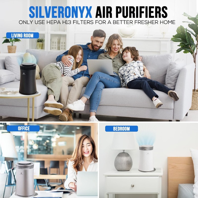 Title 4, HEPA Air Purifiers for Home Allergies Pets Hair...