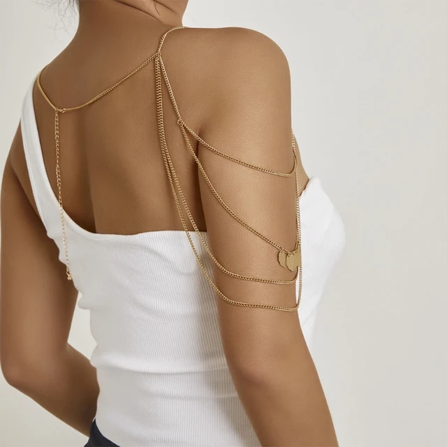Sexy Shoulder Chain Necklace for Women Girls Multilayer Chain Adjustable  Body Jewelry for Bikini Beach Dress Skirt - AliExpress