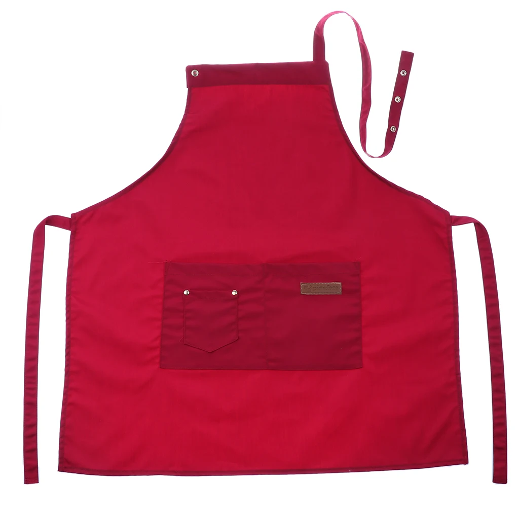 Cotton Bib Apron With Pockets Stylish Cooking  For Women Men
