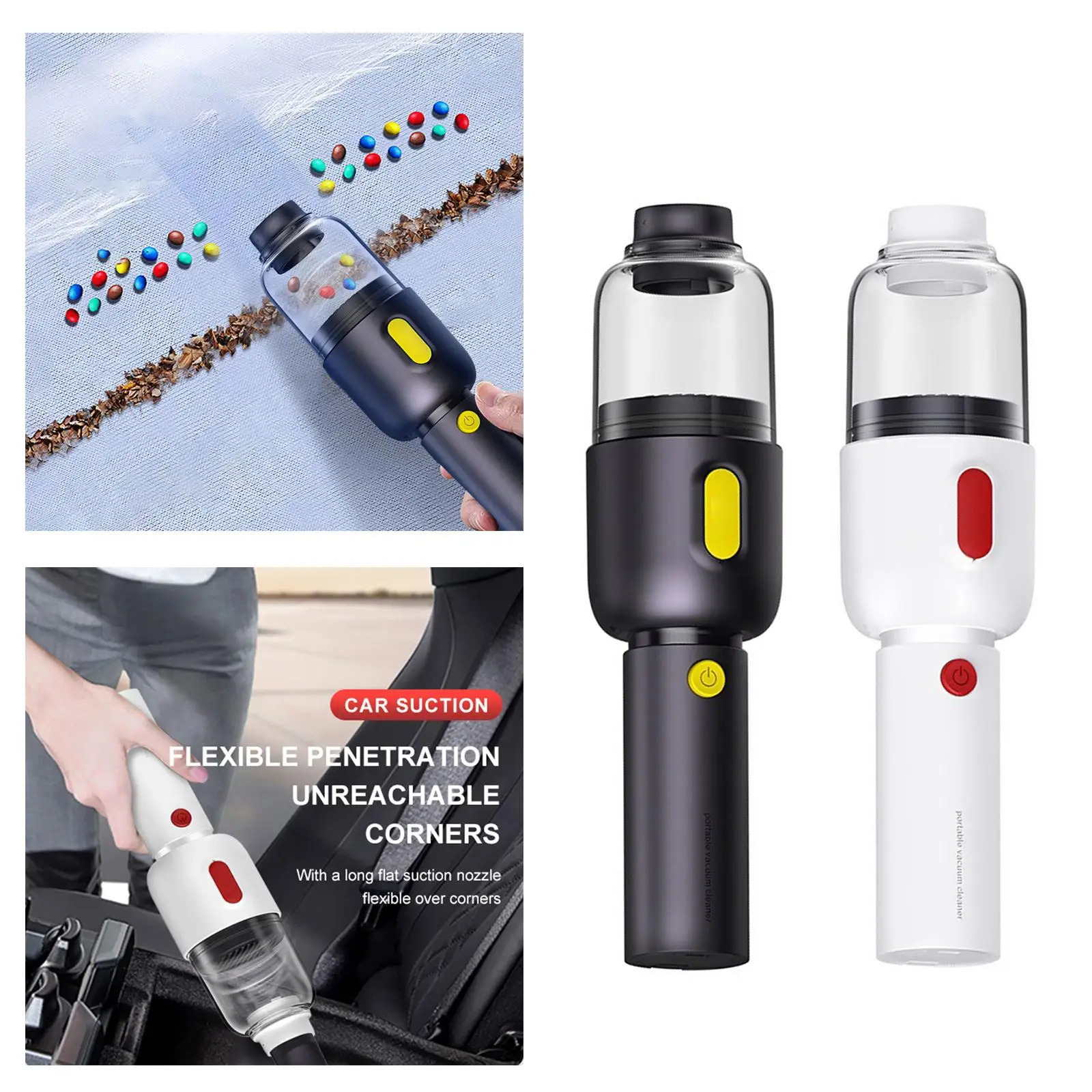  Car Vacuum Cleaner Rechargeable Wet and Dry High .4V Handheld for Home