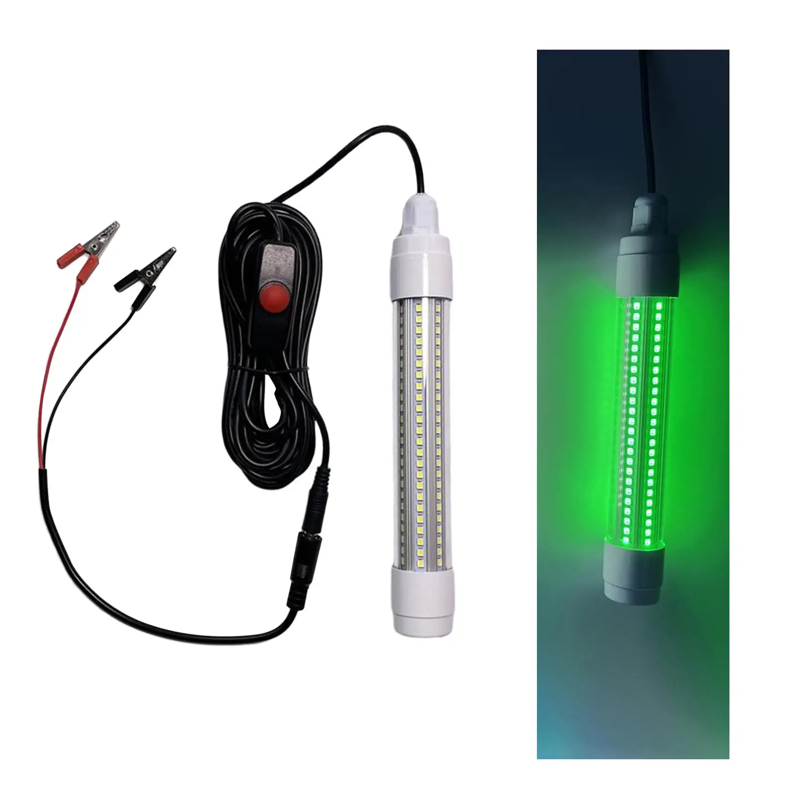 12V Fishing Light Lampswith 5M Power Cord Submersible Squid Attracter Light