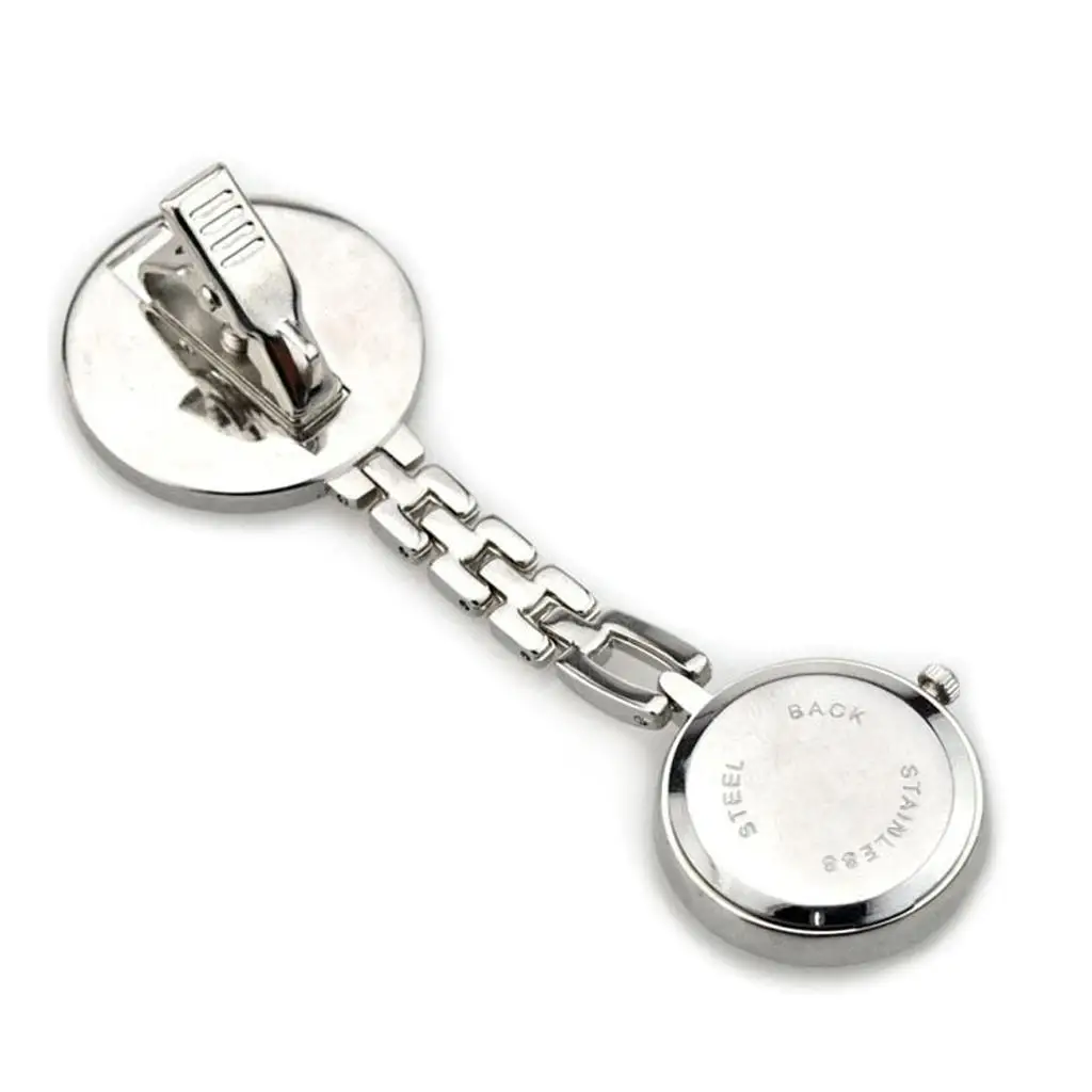 Clip on Face Fob Watch for Nurses and white