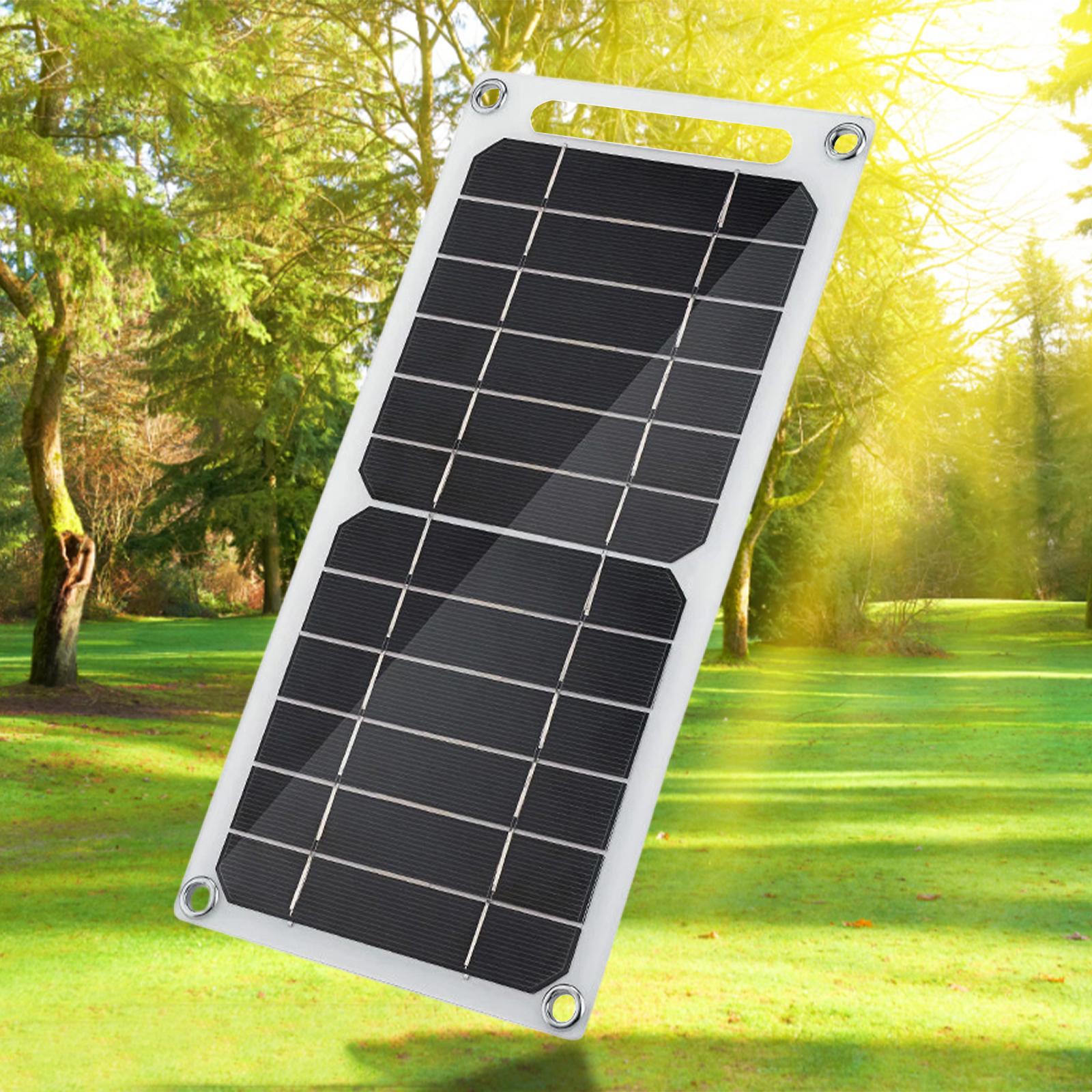 5V 6W Solar Panel Battery Charger USB Port Trickle Charge Monocrystalline for Cell Phone Backpacking Travel Camping Outdoor