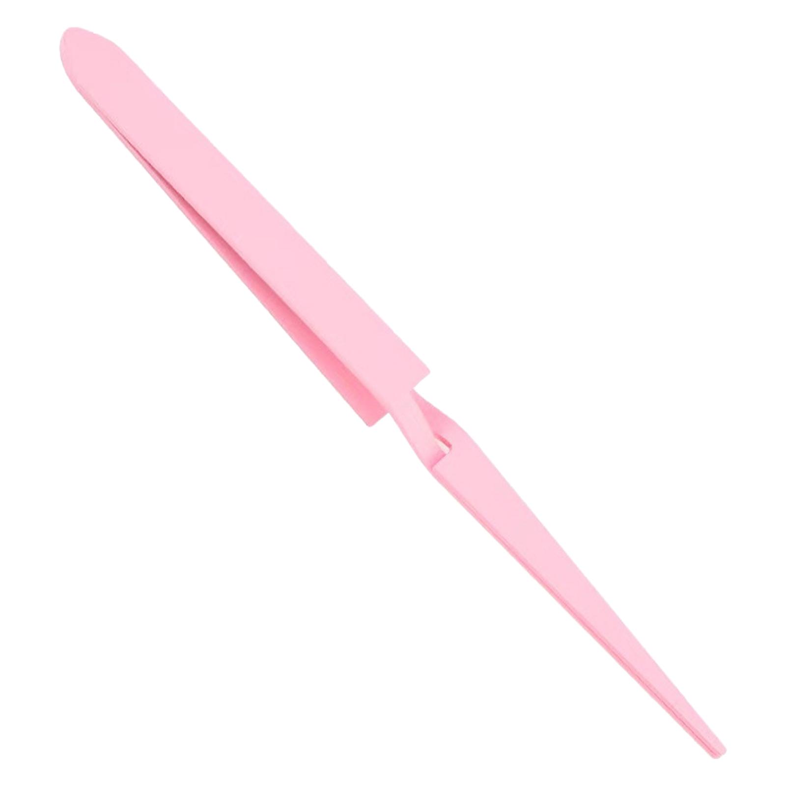 Nail Art Tweezers Manicure Rhinestones Picking Tools Nail Pincher Tweezers Tool Pink Multifunction Shaping Clip for Salon