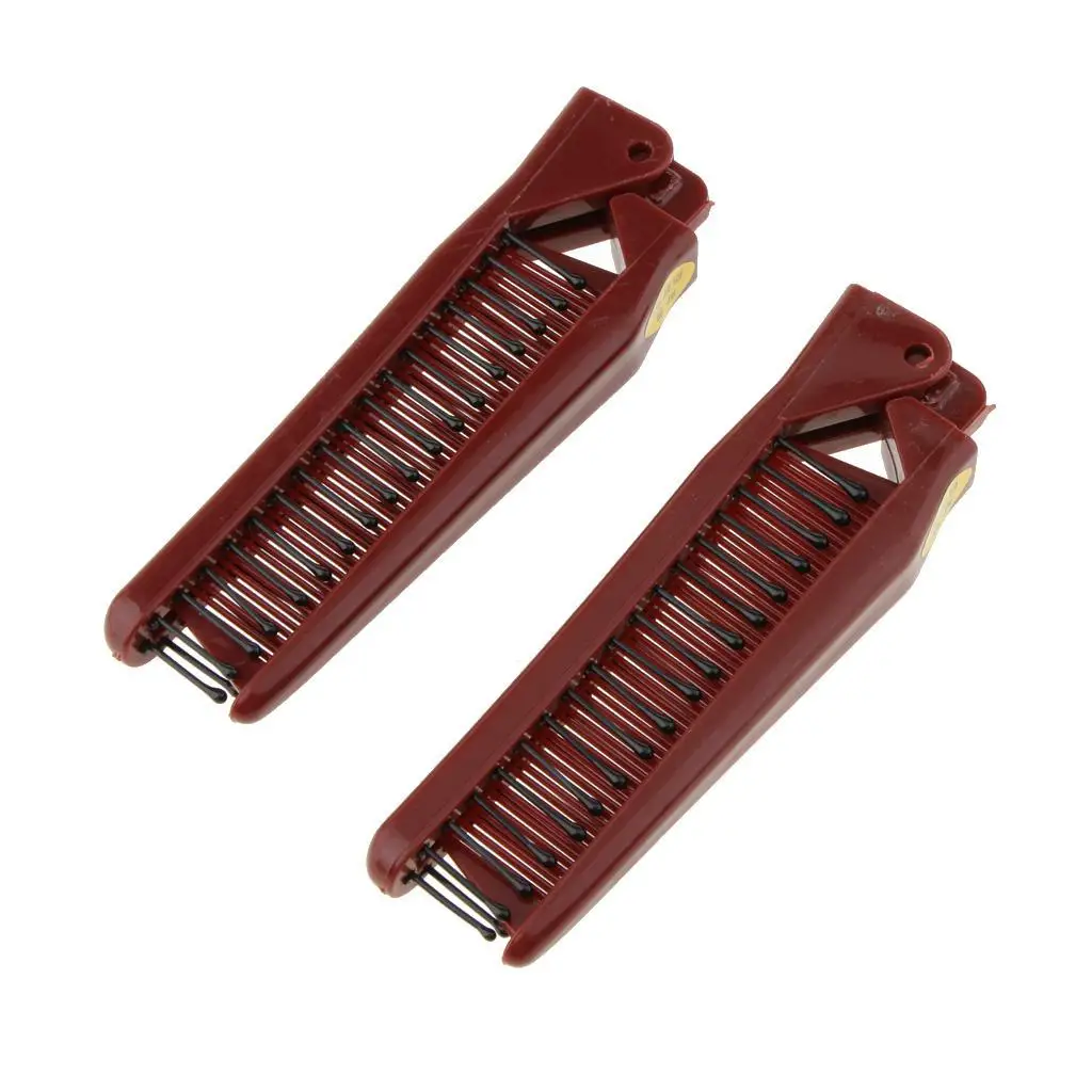 3Pcs/Set Women Double Headed Travel Foldable DIY Hairdressing  Comb Brush with  Comb Scalp Massager Tool