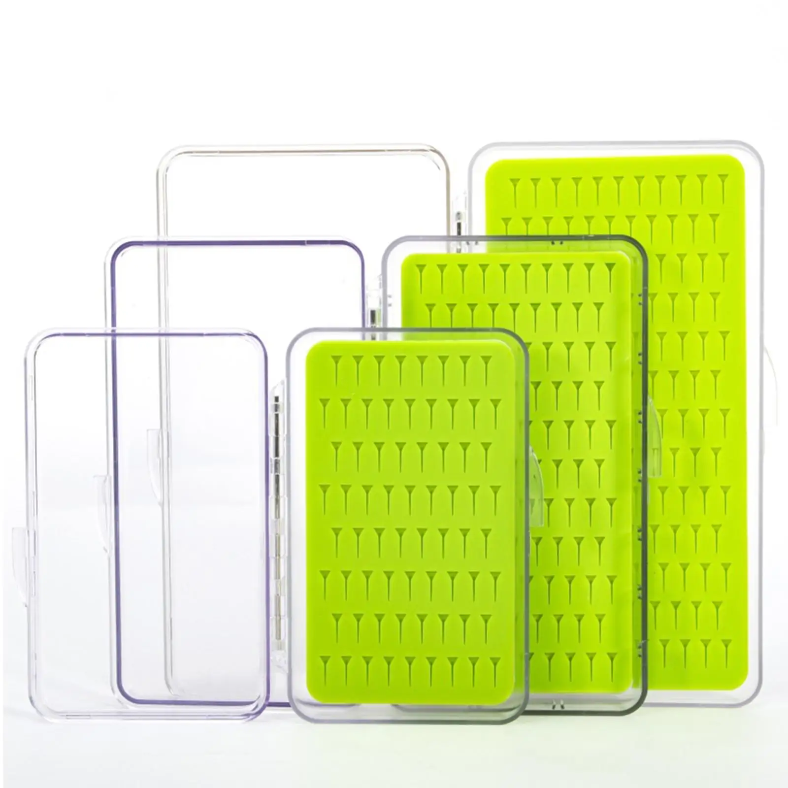 Waterproof Fly Fishing Box Clear Lid Silicone Fishing Tackle Bait Box Fishing Streamer Case Organizer