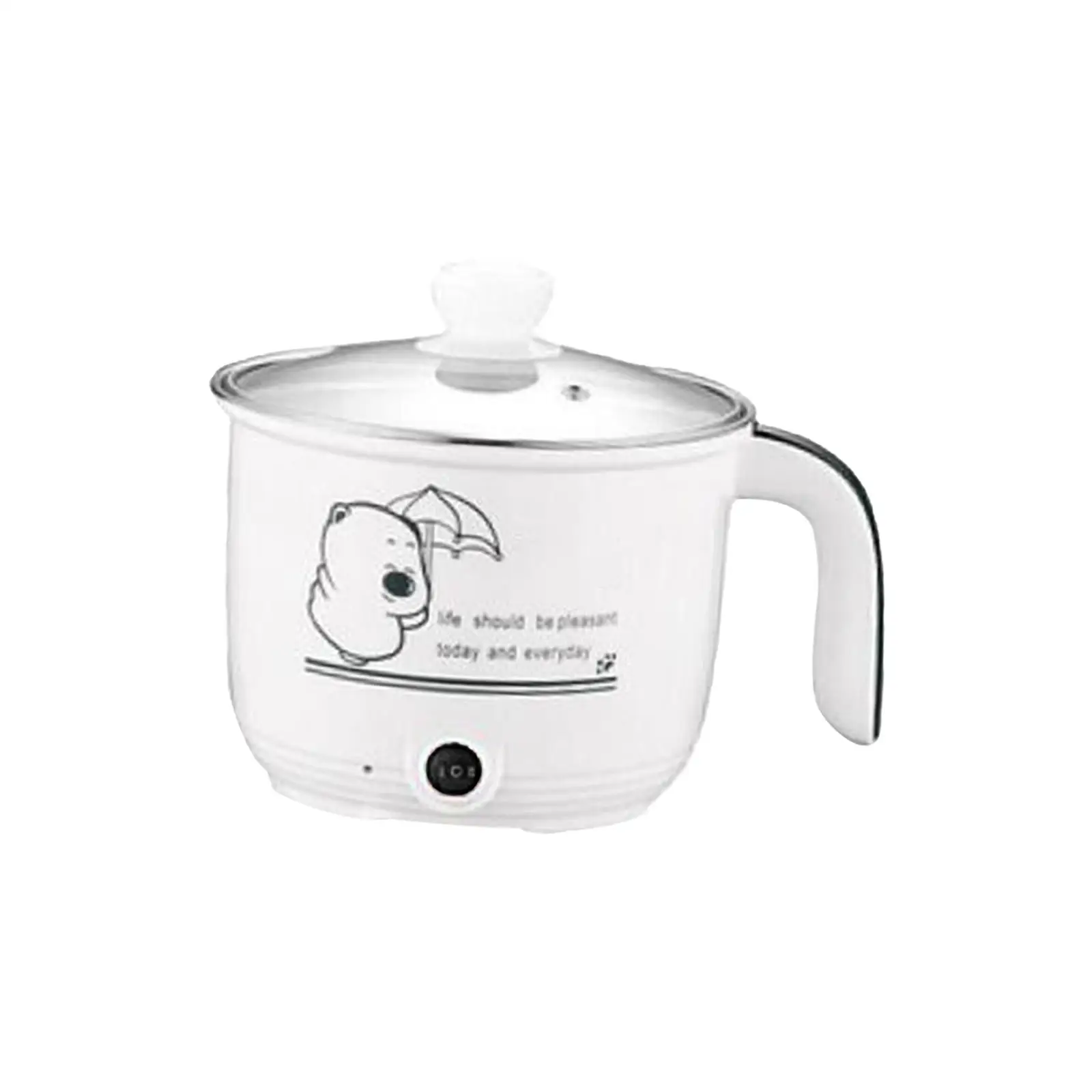 Mini Hot Pot Nonstick 1.8L Multifunctional Portable Household Kitchen Cooking Appliances for Porridge Oatmeal Noodles Eggs Ramen