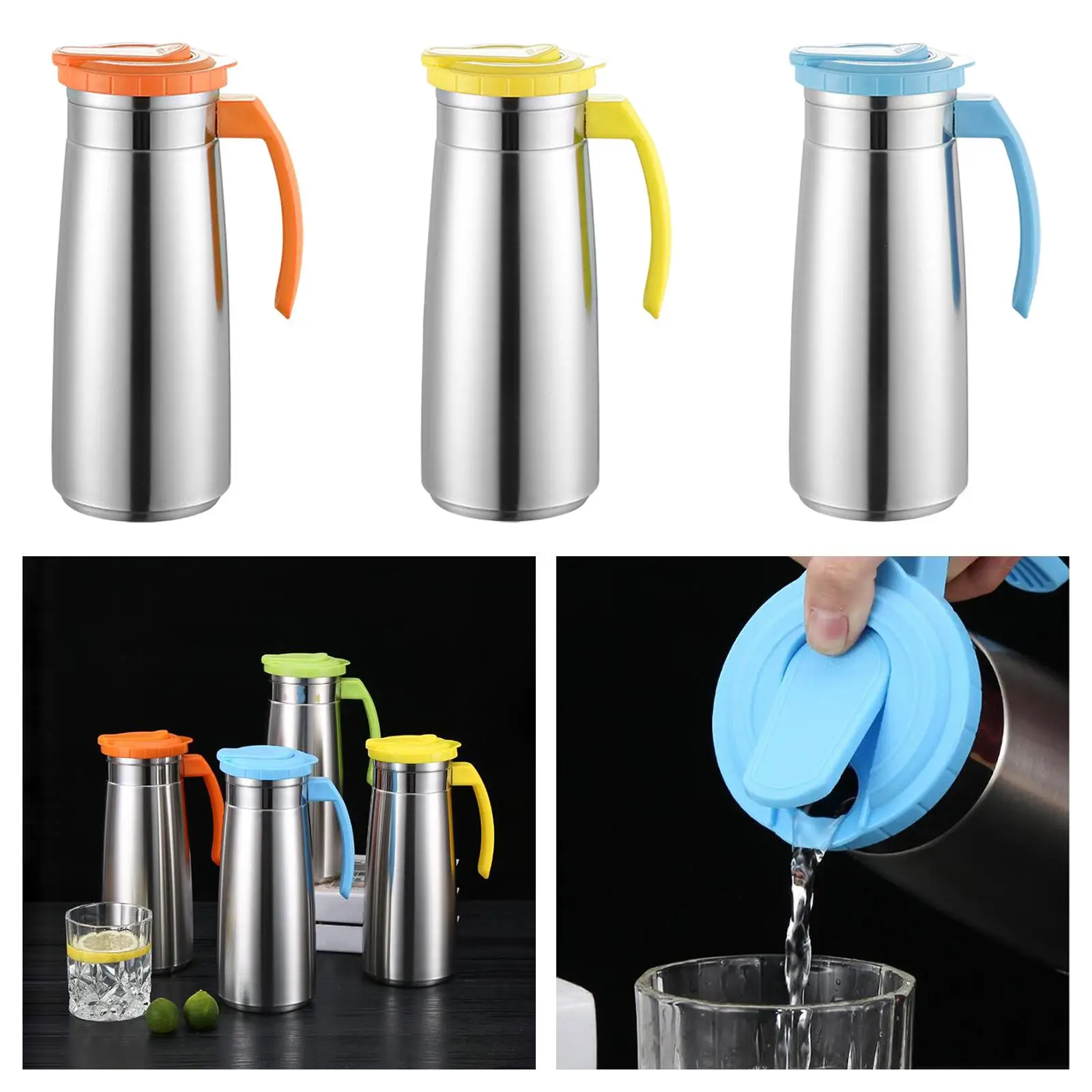 Cold Water Kettle Sealed Lid High Temperature Resistant Drinks Water Jug Water Bottle for Holiday Home Barbecue Party Fridge