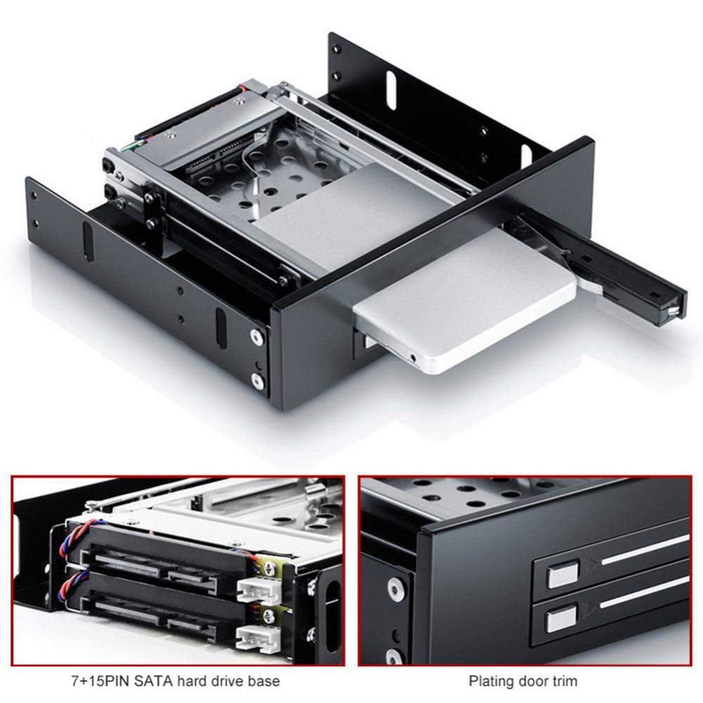 móvel ssd disco rígido gabinete interno baía dupla polegada sata hdd bandeja rack