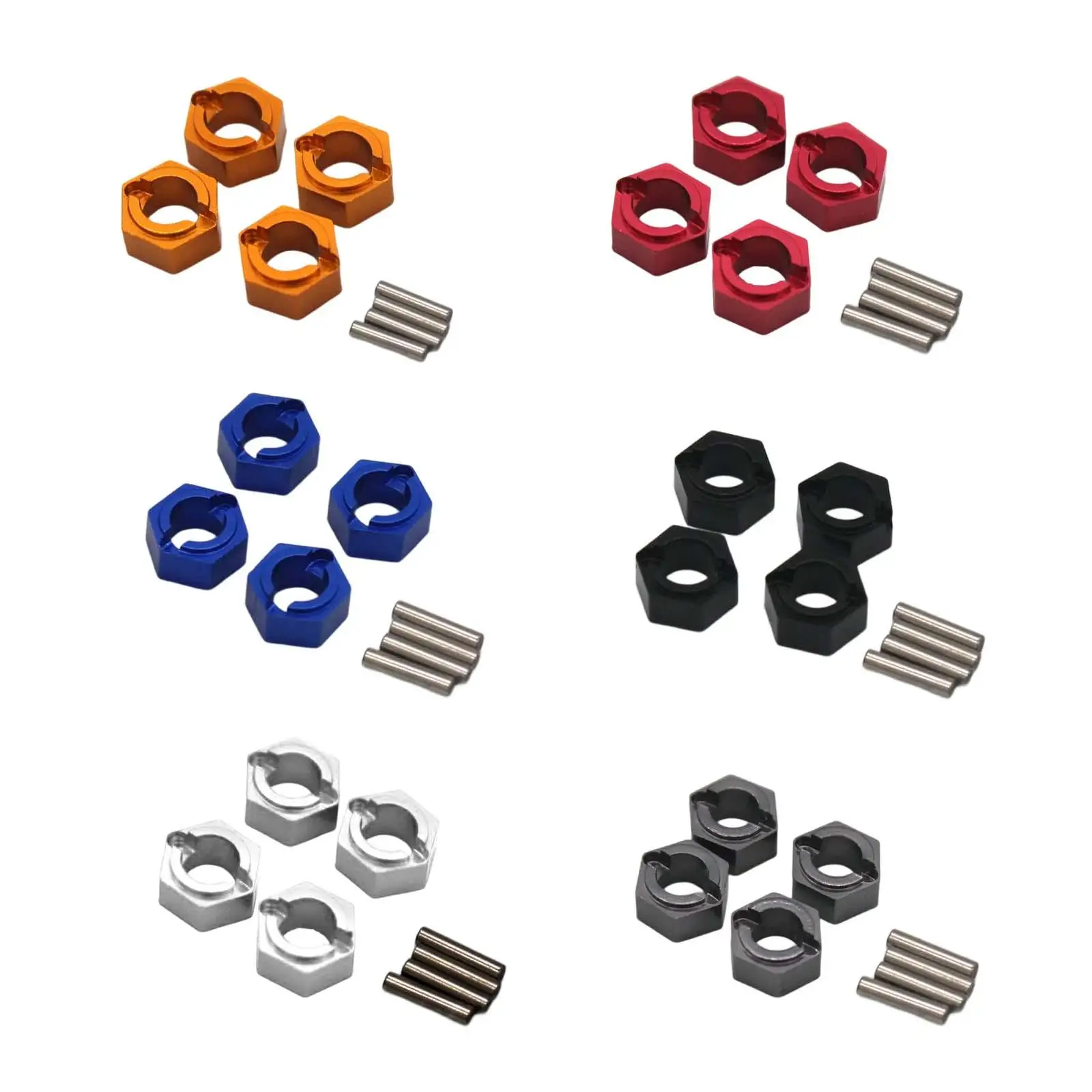 4Pcs Wheel Hex Adapter RC Model Accessory RC Hex Hub for FMS1/24 Fcx24