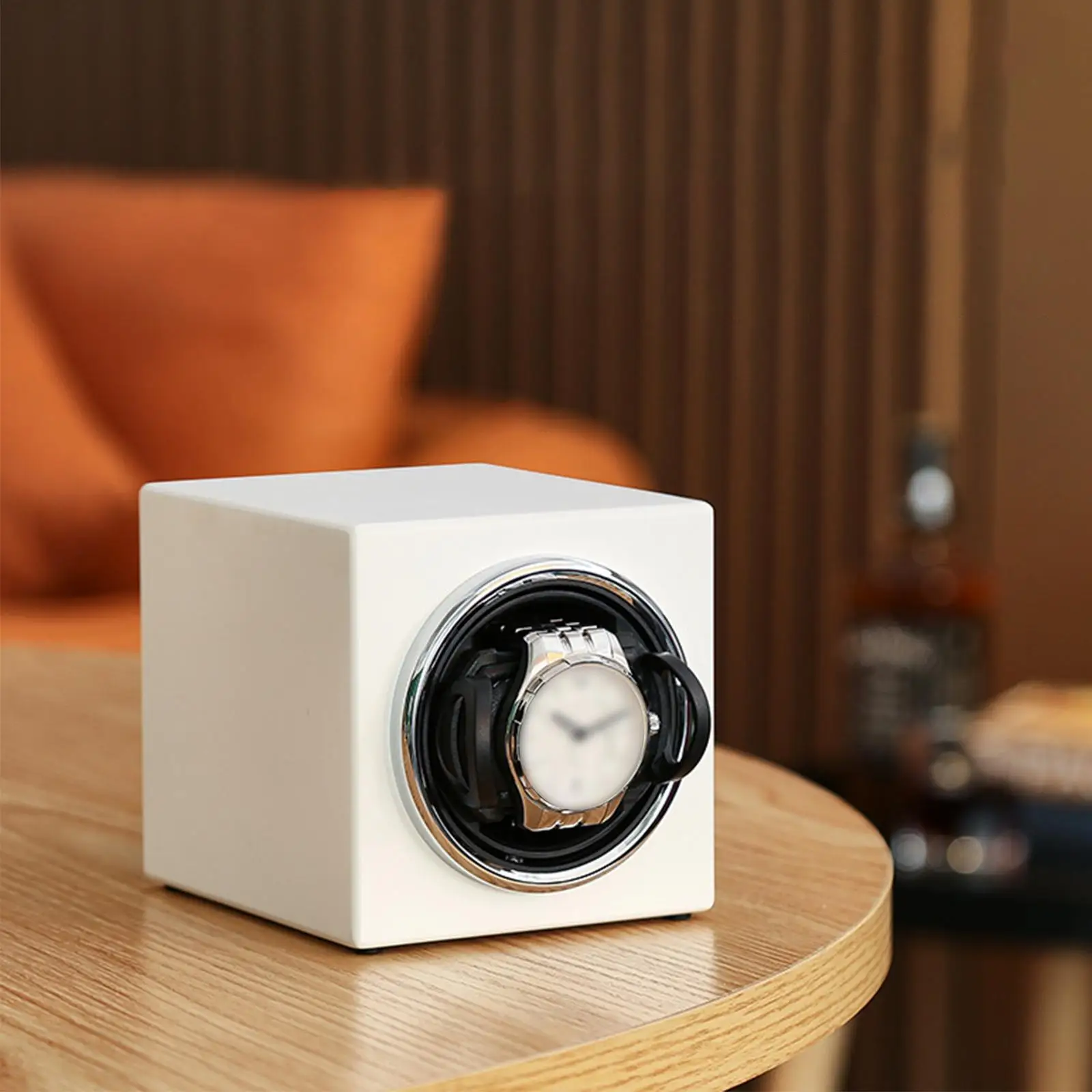 Automatic Single Watch Winder 2 Rotation Mode Jewelry Storage Quiet Motor USB Winding Box Watch Holder for Mechanical Watches