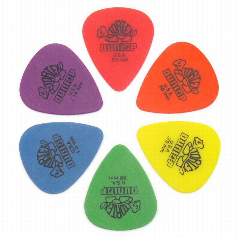 Description Picture 6 of item10pcs Dunlop Guitar Picks Electric Guitar Parts Picks Accessories 6 Kinds Thickness Picks