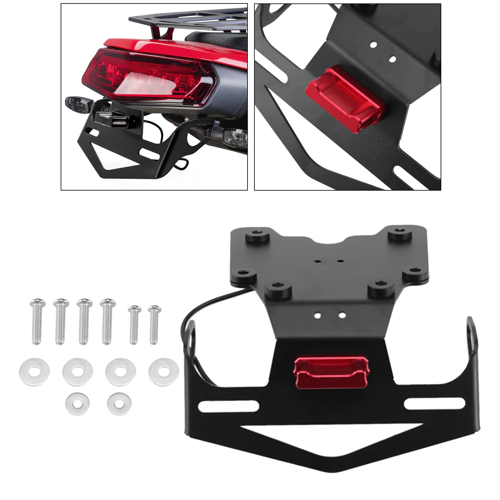 Motorbike Motorcycle Rear Holder Mount Bracket Assembly Compatible with Tenere 700 2019 2020 2021, stable performance