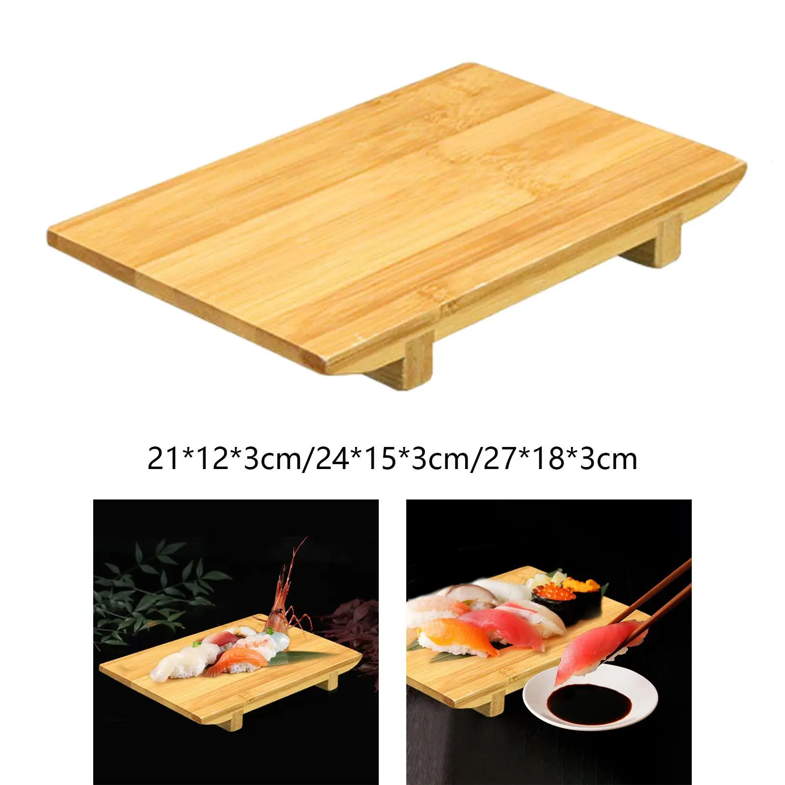 Sashimi Sushi Plate Japanese Cutting Tray Table Organizer Storage Centerpiece Decorative Serving Tray Rectangular Multipurpose