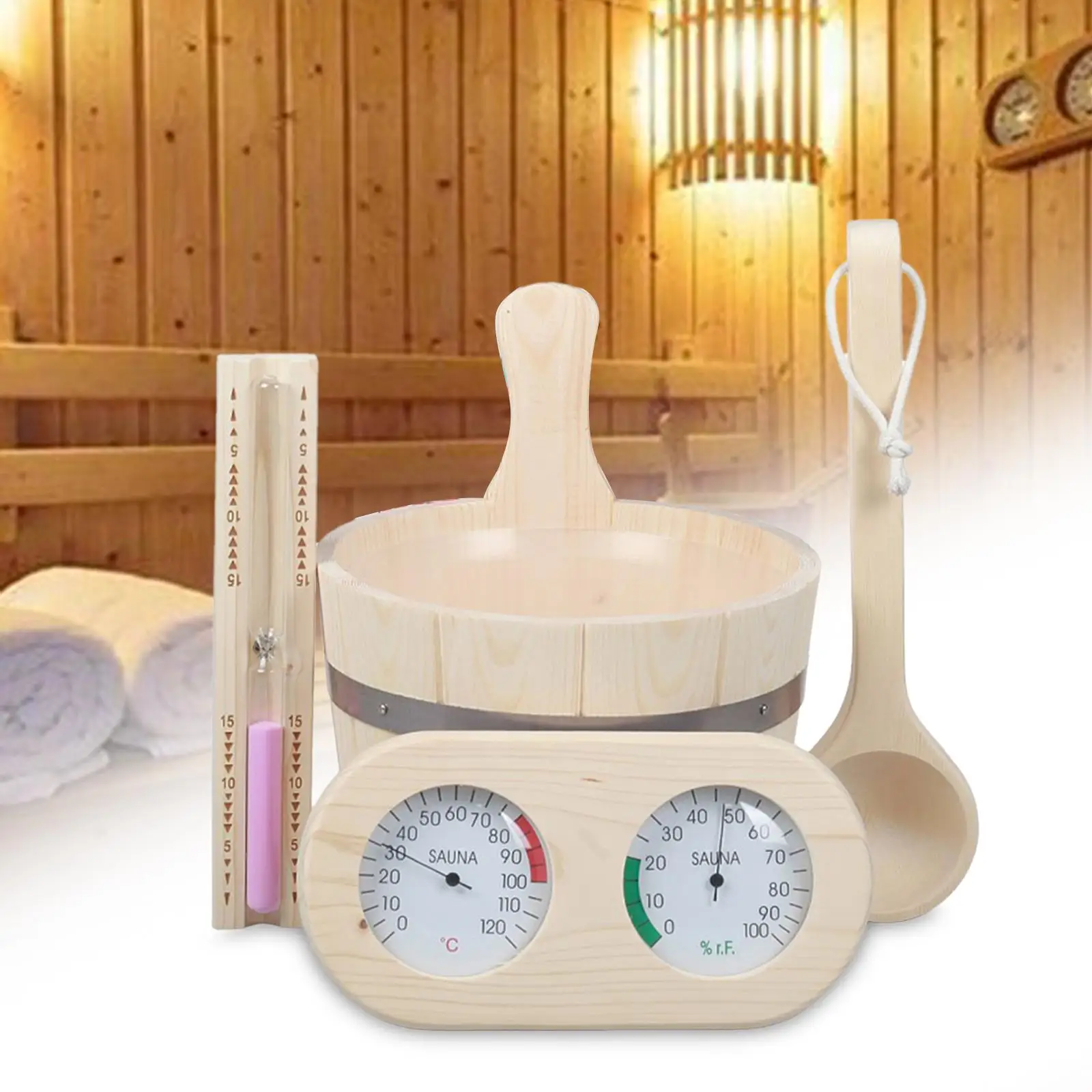 5Pcs SPA Accessory Handmade Sauna Thermometer for Sauna Steam Room SPA