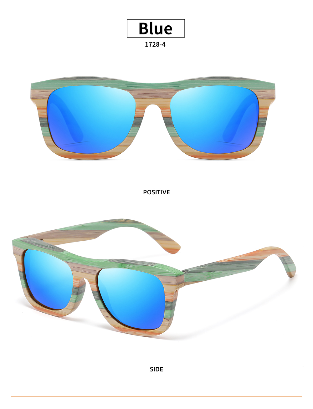 GM Frühling 2023 neue natürliche farbe bambus und holz sonnenbrille mode polarisator beschichtet gläser 1728 – Detail 7