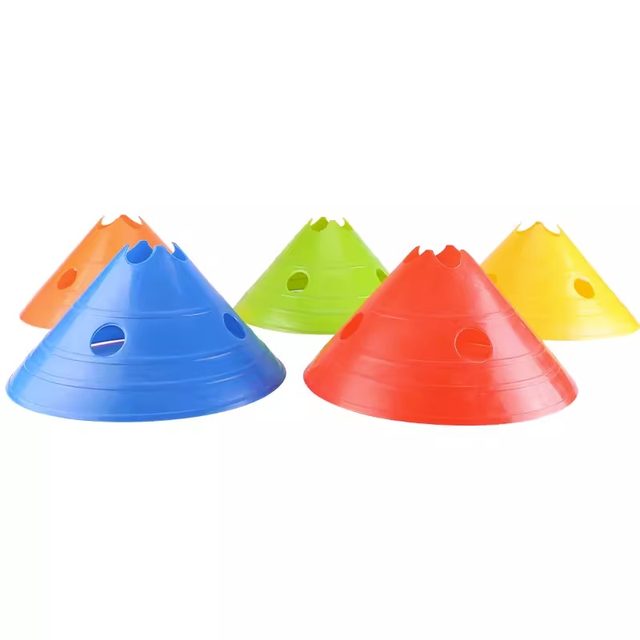 50 Cônes D’agilité Football - 5 Couleurs (jaune, Bleu, Vert, Orange, Rouge) - Avec Sac Et Support - Pour Sport, Entraînement, Jeux