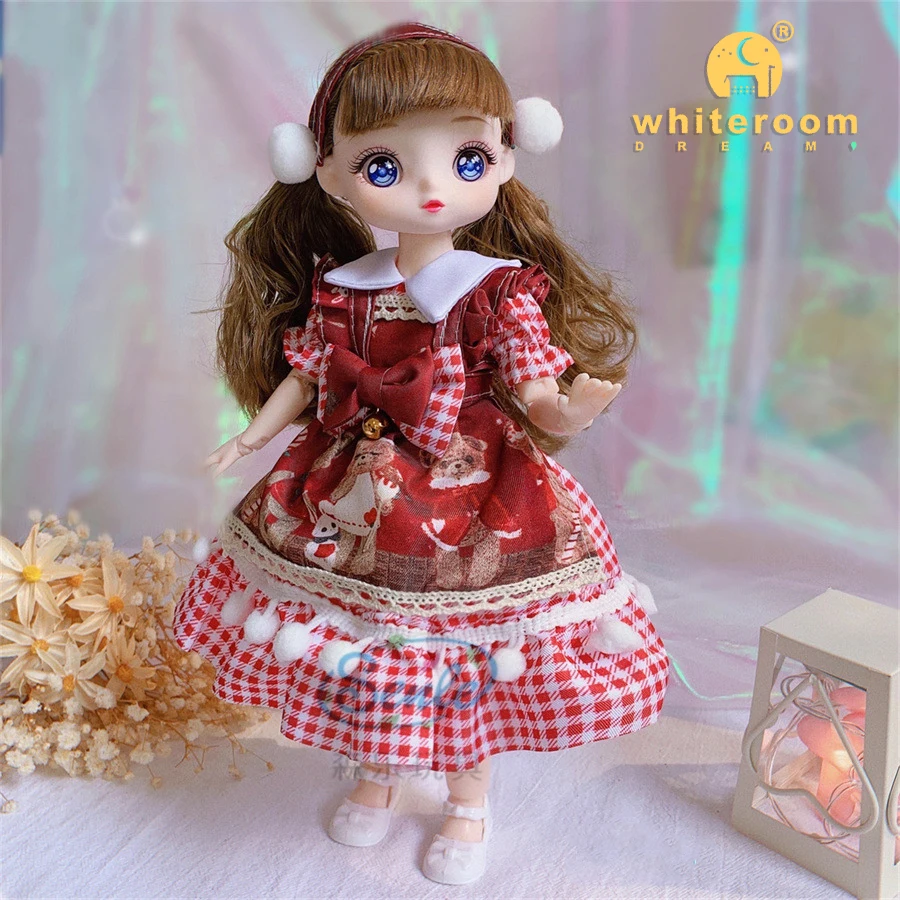 anime boneca rosto bjd boneca móveis articulados bonecas moda vestido diy brinquedo bonecas com sapatos para crianças presentes de aniversário