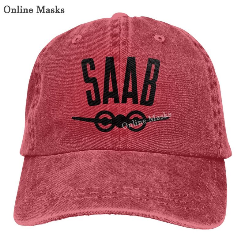Saab Hut Trucker Mesh Baseball Kappe Vintage Racing Caps Auto Logo Snapback Hüte – Detail 2