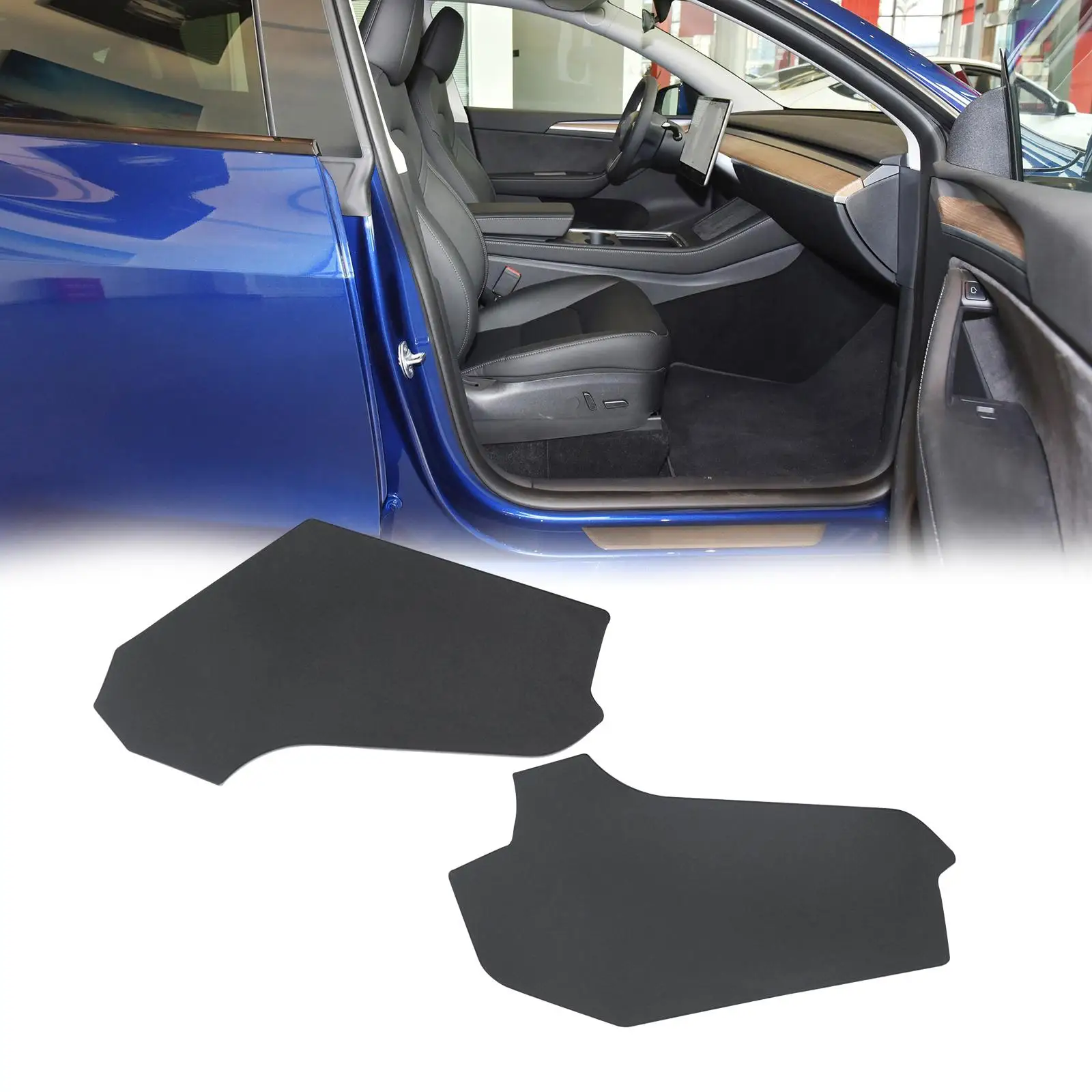 2 Pieces Central Control Side Anti Kick Mat Durable for Tesla Model Y