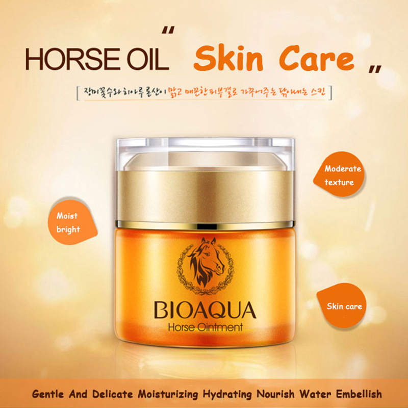 Best of BIOAQUA Horse Oil Face Cream Moisturizing Anti-aging Oil Control Skin Care Cosmetics Skincare Facial Cream For Face Care Reviews & Tips - Image 2