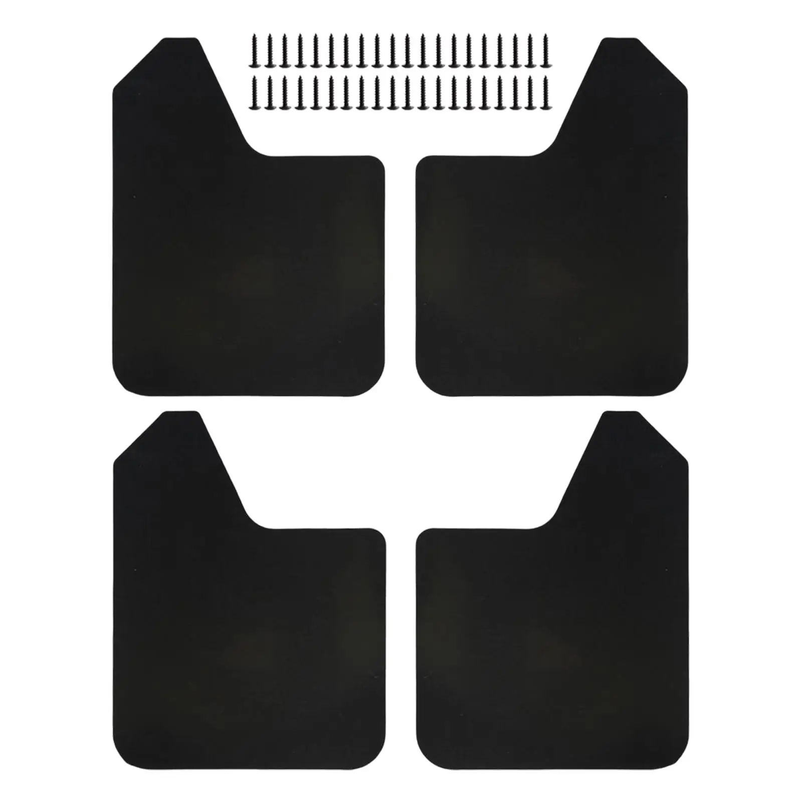 4Pieces Mudflaps Flaps Black Car Accessories Universal Mudflaps for Pickup