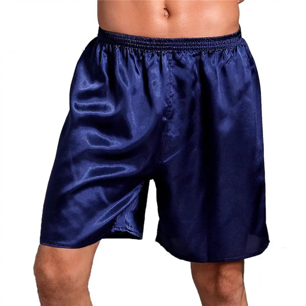 Men Boxers Solid Color Plus Size Loose Mid Waist Summer Briefs Pyjamas Mens Sleepwear Casual Trousers Male Sleeping Shorts mens casual summer shorts