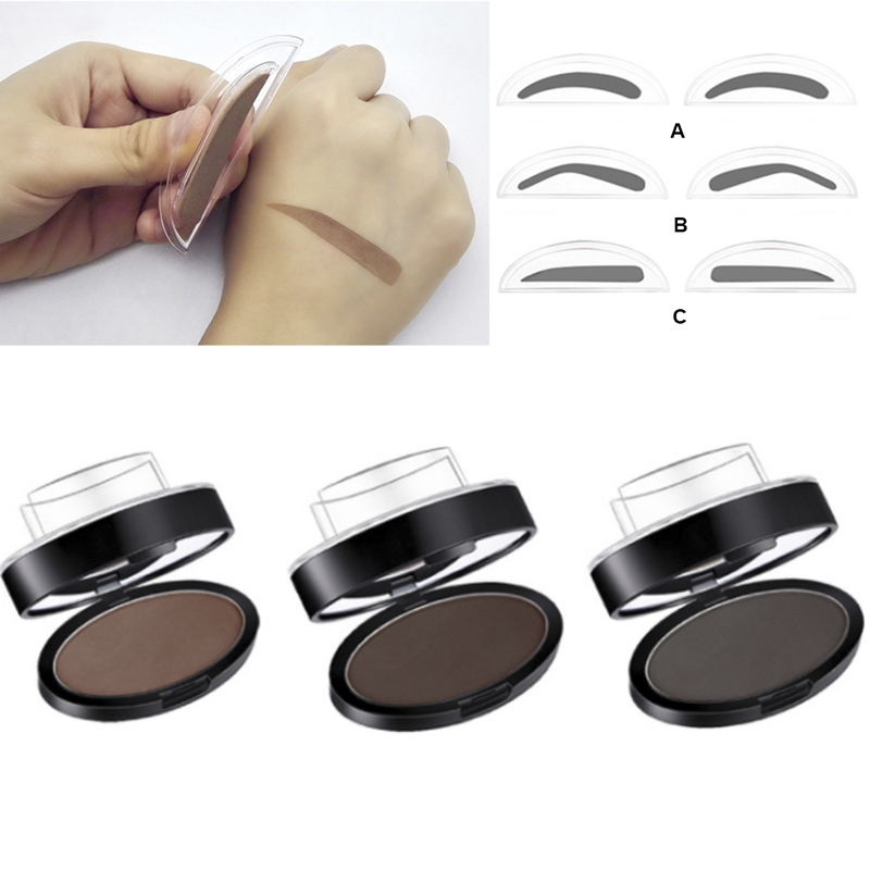 Best of Eyebrow Powder Stamp Tint Stencil Kit Cosmetics Professional Makeup Waterproof Eye Brow Stamp Lift Eyebrow Enhancers Stencil Kit Reviews & Tips