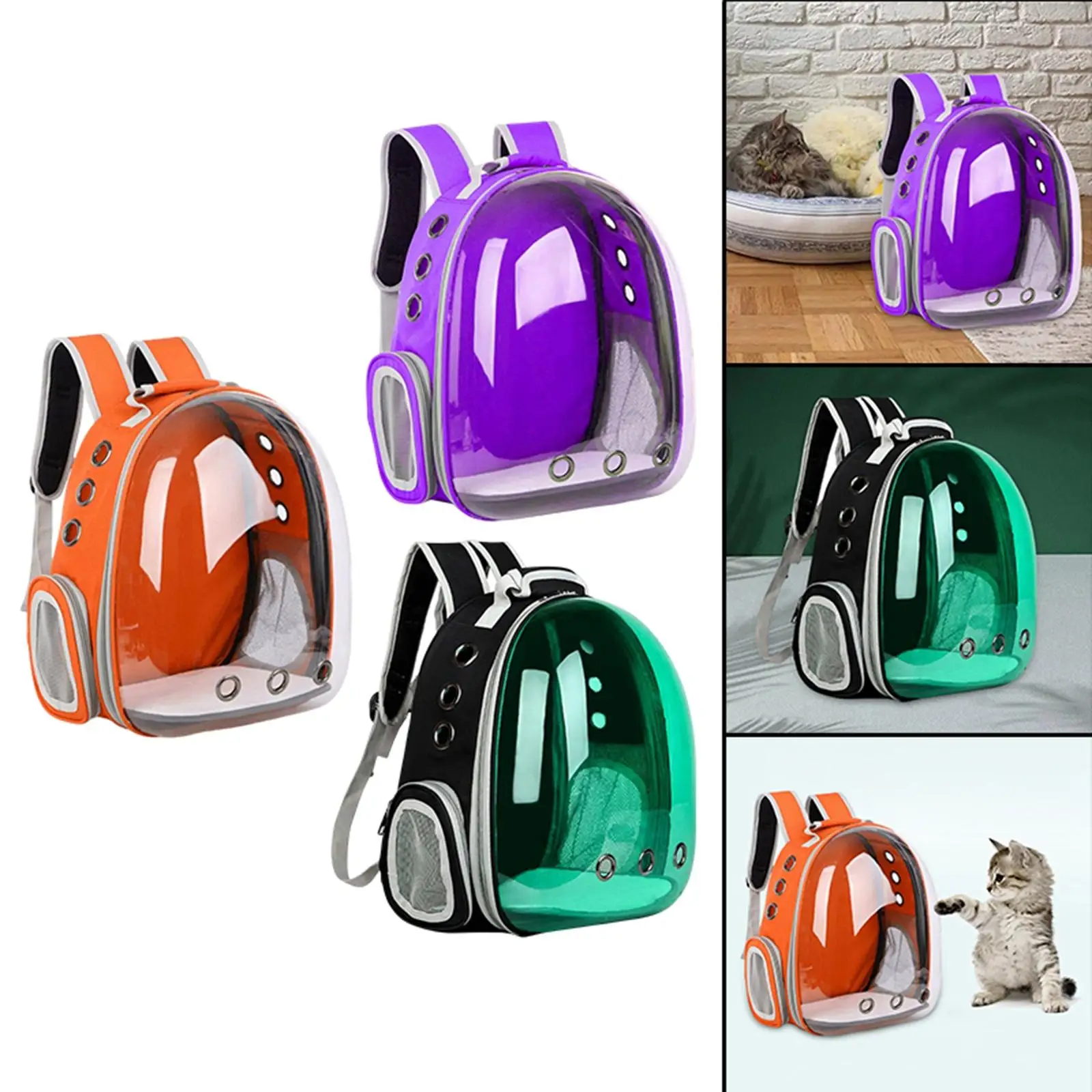 Cat Backpack Carriers Bag Knapsack Waterproof Full Transparent Pet Backpack for Small Dogs Kitten Hiking Camping Strolling