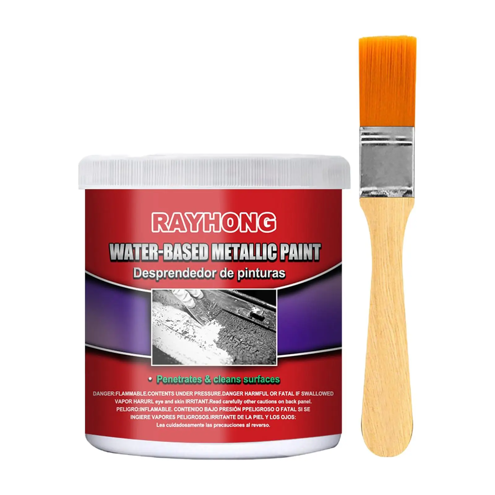 Metal Rust Remover, 100G Metal Rust Paint, Rust Preventive Coating, Car metal Paint for Agricultural, Aviation, Trash Cans