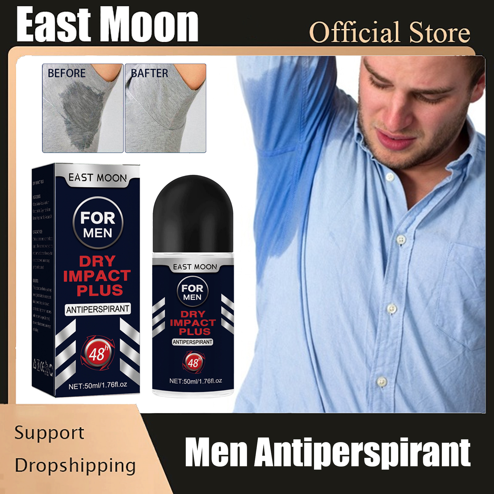 Best of Antiperspirant For Men Roll-on Bottle Reduce Sweating Odor Remover Underarm Body Deodorant Stick Fast Dry Lasting Portable 50ml Reviews & Tips