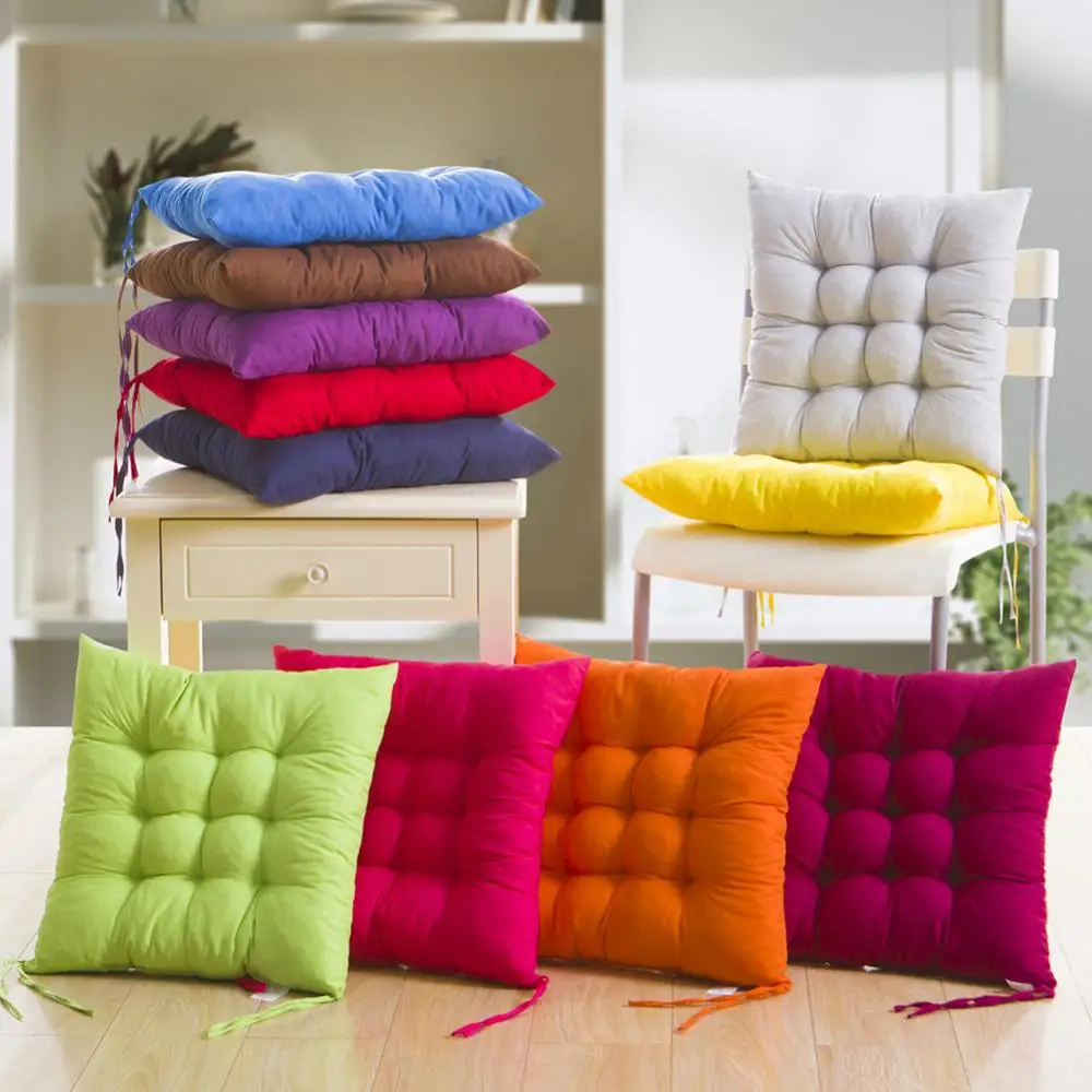 chair cushions indoor Soft Thicken Pad Chair Cushion Tie on Seat Dining Room Kitchen Office Decor cushion covers