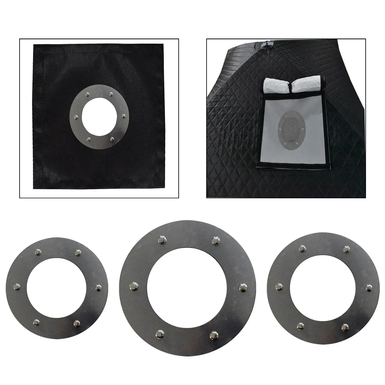 Tent Stove Jack Fire Resistant Pipe Ring Protection Hole Stove Pipe Collar for Firewood Stove